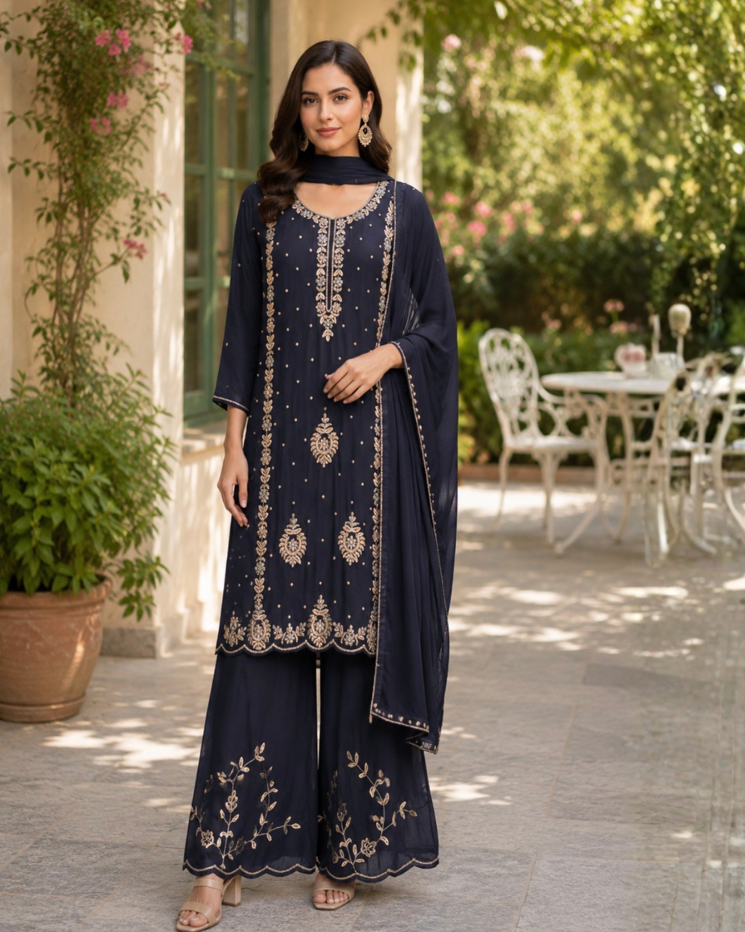 Noor Mahal 3-Piece Dupatta Set