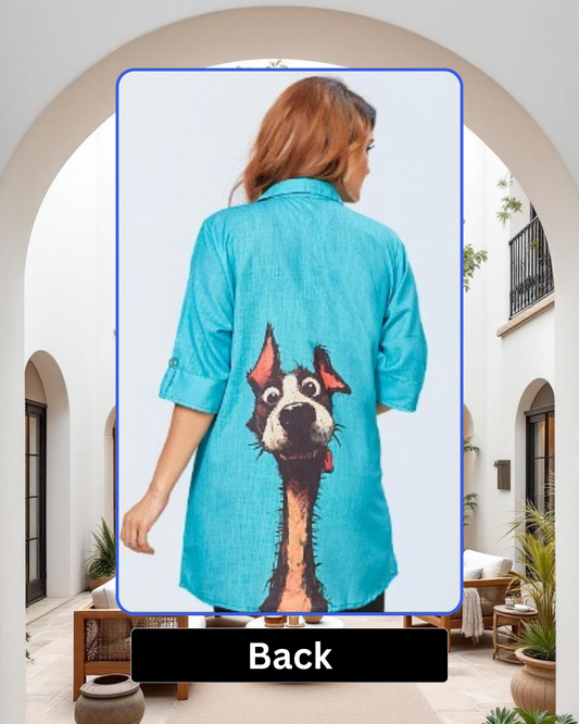 Aqua Turquoise Happy Top