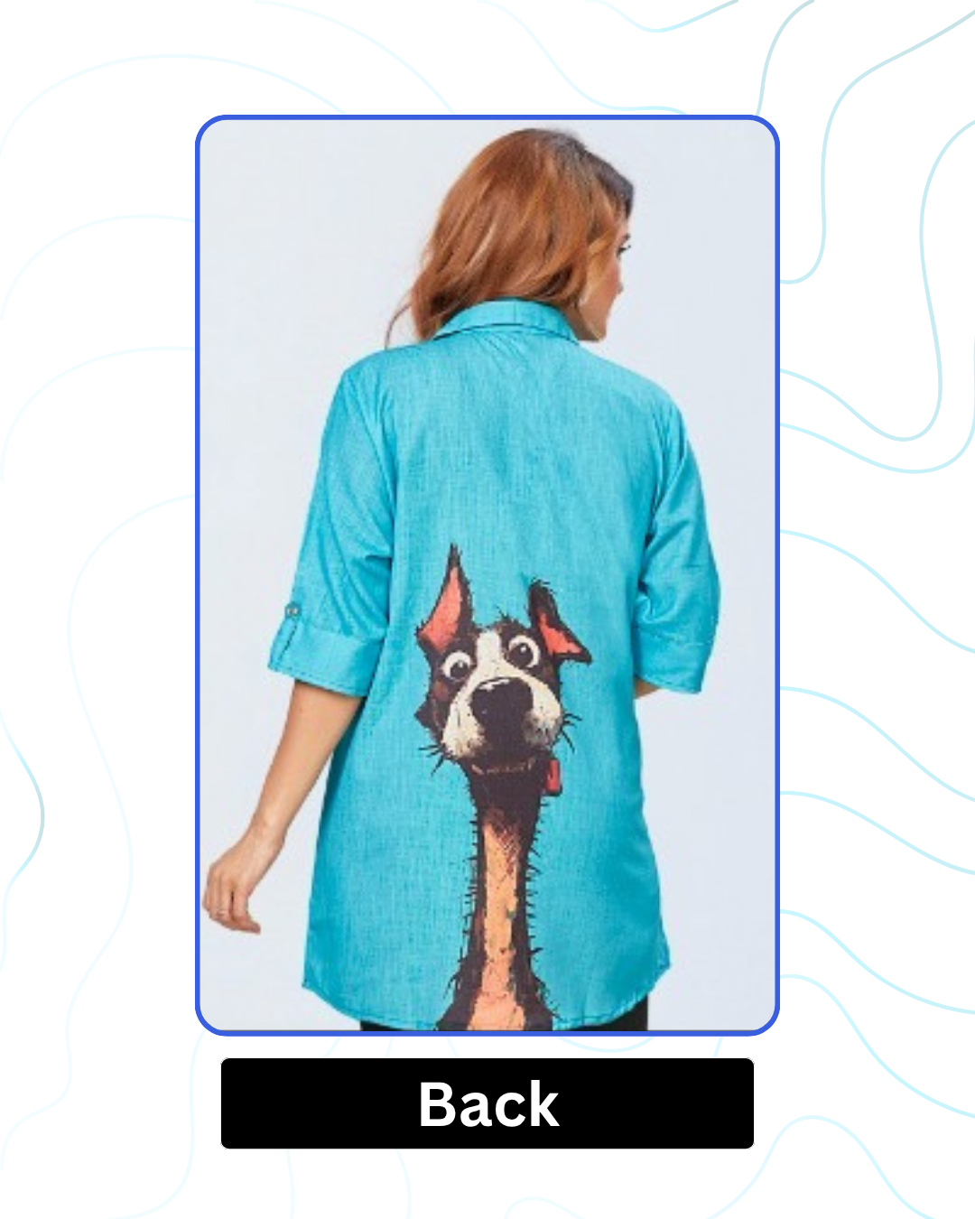 Aqua Turquoise Happy Top