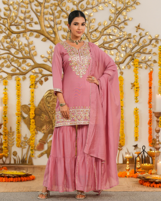 Rosé Noor Sharara Set