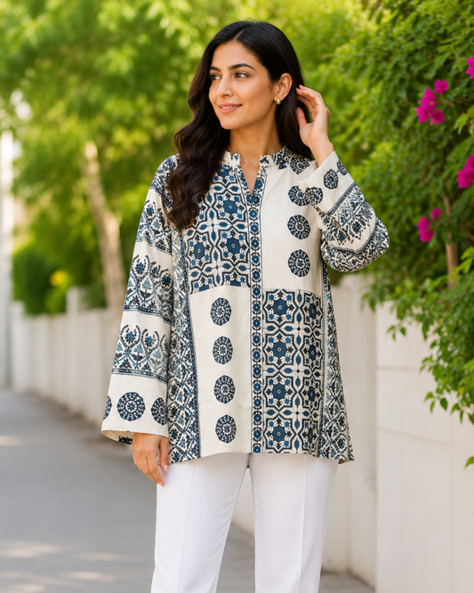 Sea Breeze Printed Short Top