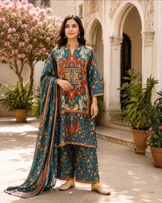Rama Grace 3-Piece Dupatta Set