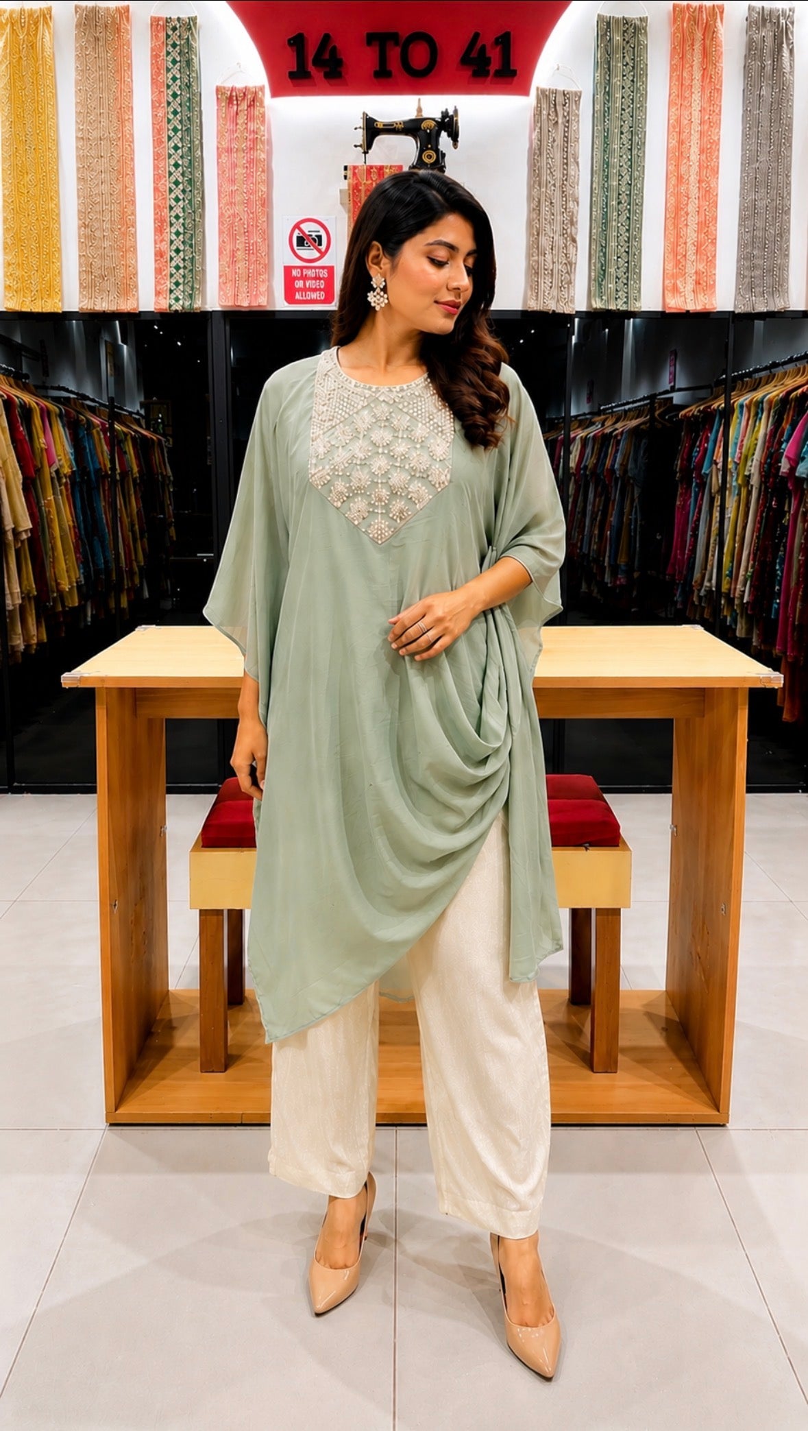 Aura Draped Kurta Set